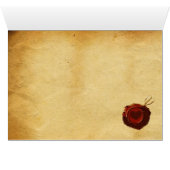 ANGEL HEART WAX SEAL PARCHMENT MONOGRAM (Binenzijde Horizontaal (Onderkant))