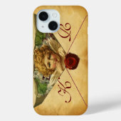 ANGEL HEART WAX SEAL PARCHMENT Monogram Case-Mate iPhone Case (Achterkant)