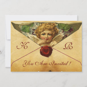 ANGEL HEART WAX SEAL PARCHMENT MONOGRAM KAART