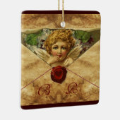 ANGEL HEART WAX SEAL PARCHMENT Monogram Keramisch Ornament (Rechts)