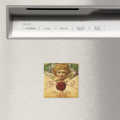 ANGEL HEART WAX SEAL PARCHMENT Monogram Magneet (Insitu (Vaatwasser))