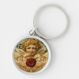 ANGEL HEART WAX SEAL PARCHMENT MONOGRAM SLEUTELHANGER