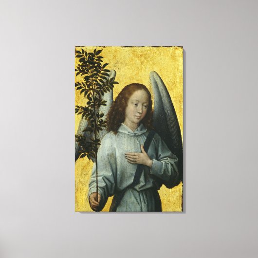 Angel Holding een Olijfbijkantoor Canvas Afdruk (Voorkant)