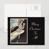 Angel Holding Star Feestdagenkaart (Voorkant / Achterkant)