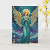 Angel Holiday Kaart (Gele Bloem)