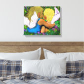 Angel Hugs. Canvas Afdruk (Insitu (Slaapkamer))