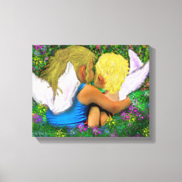 Angel Hugs. Canvas Afdruk