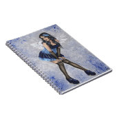 Angel in blauw notebook notitieboek (Rechterzijde)