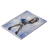 Angel in blauw notebook notitieboek (Linkerzijde)