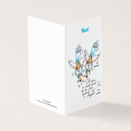 Angel in Blue Speelt Muziek voor onze zielen Kaart (Buitenkant)