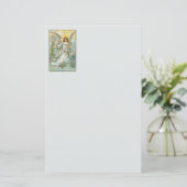 Angel in Blue Stationery Briefpapier (Staand voorkant)