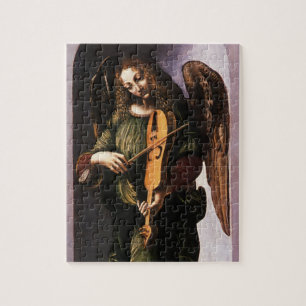 Angel in de Groene met een Vielle van Leonardo da  Legpuzzel
