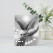 Angel in de nachtkunst briefkaart (Staand voorkant)