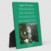 Angel in de tuingedicht Plaque Fotoplaat (Zijkant)