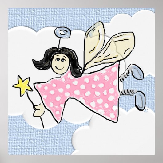 Angel in de wolken 3 Dimensional Poster (Voorkant)