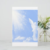 Angel in de wolken briefpapier (Staand voorkant)