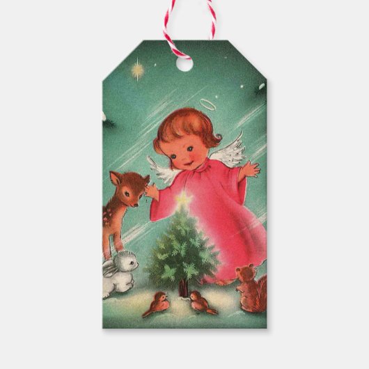 Angel in Forest Cadeaulabel (Voorkant)
