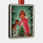 Angel in Forest Metalen Ornament (Rechts)