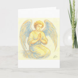Angel in gebed Flat Holiday Kaart
