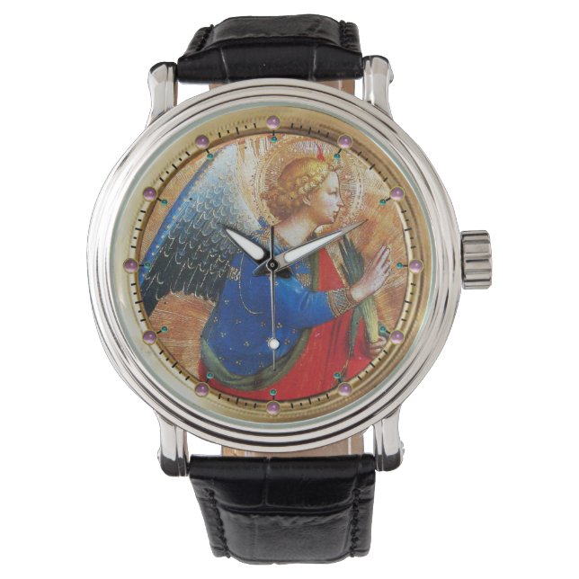 ANGEL IN GOUD RED EN BLUE HORLOGE (Voorkant)