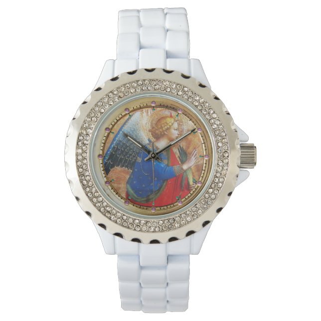 ANGEL IN GOUD RED EN BLUE HORLOGE (Voorkant)