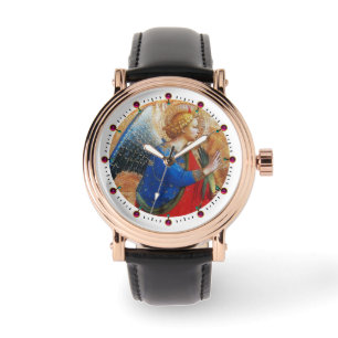 ANGEL IN GOUD RED EN BLUE HORLOGE