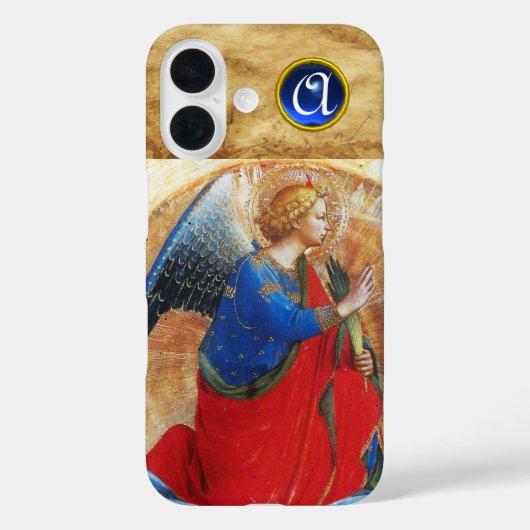 ANGEL IN GOUDE RODE EN BLAUWE MONOGRAM Case-Mate iPhone CASE (Achterkant)