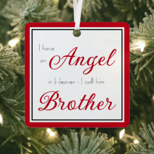 Angel in Heaven Brother Memorial Metalen Ornament