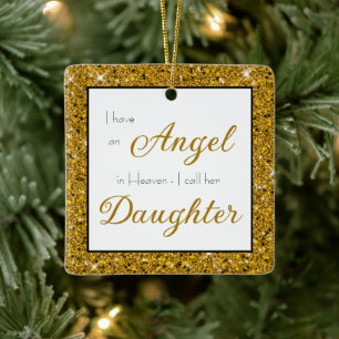 Angel in Heaven Daughter Memorial Foto Keramisch Ornament