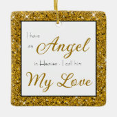 Angel in Heaven Husband Memorial Keramisch Ornament (Voorkant)