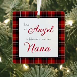 Angel in Heaven Nana Memorial Metalen Ornament