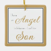 Angel in Heaven Son Memorial Keramisch Ornament (Voorkant)