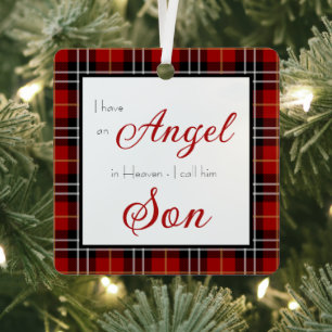 Angel in Heaven Son Memorial Metalen Ornament