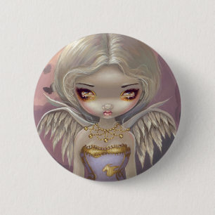 "Angel in Lila" Button