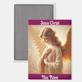 Angel In Prayer Easter Magnet Magneet (Voorkant / Achterkant)