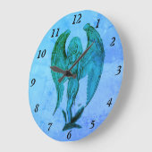 Angel in Tattoo Style Grote Klok (Hoek)