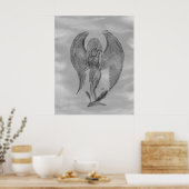 Angel in Tattoo Style Poster (Keuken)