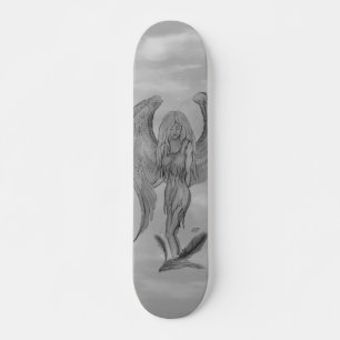 Angel in Tattoo Style Skateboard