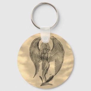 Angel in Tattoo Style Sleutelhanger