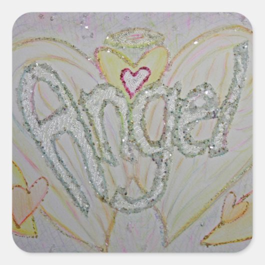 Angel Inspirerend Woord Kunst Sticker Decals (Voorkant)