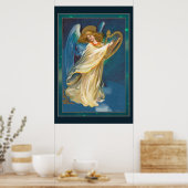 Angel Jouant De La Musique Sur Une Poster De Harpe (Cuisine)