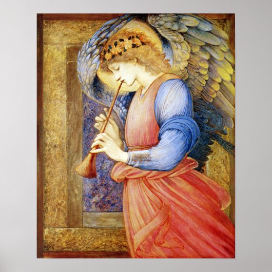Angel Jouer une affiche Flageolet Burne-Jones Impr (Devant)