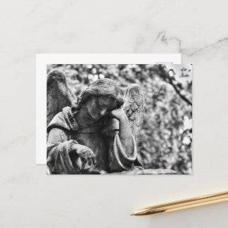 Angel-kerkhof, zwart-witte fotografie briefkaart