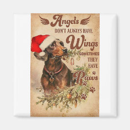 Angel kerstdachshunds magneet