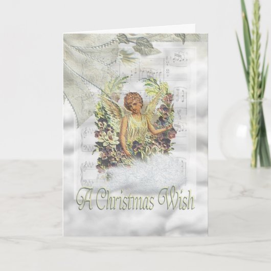 Angel-kerstkaart Feestdagen Kaart (Voorkant)