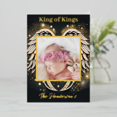 Angel-kerstkaart Folie Uitnodiging (Staand Voorkant)