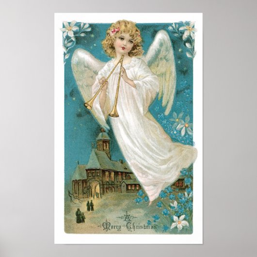 Angel Kerstmis Poster (Voorkant)
