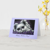 Angel Kitten Chat - Carte de fête des mères (Fleur jaune)