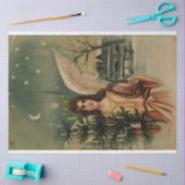 Angel komt naar de stad met kerstboom tissuepapier (Craft)