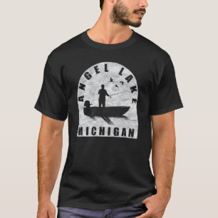 Angel Lake vissen Michigan T-shirt